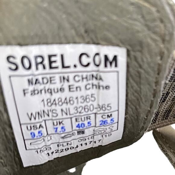 Sorel Out N About Plus Walking Leather Sage Green Sandals size 9.5 - Picture 9 of 11